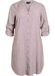 Lang shirt in linnen en viscose, Bruin, Packshot image number 0