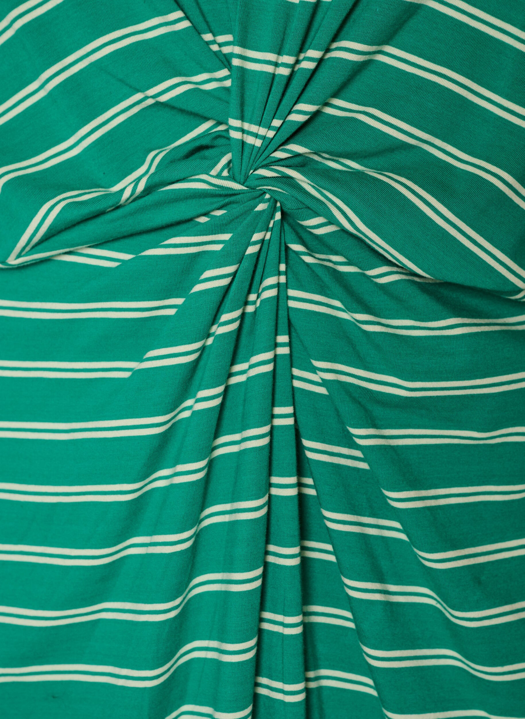 ZizziKatoenen jurk met twistdetail, Groen, Packshot image number 3