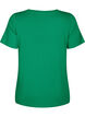 Geribd viscose T-shirt met V-hals, Jolly Green, Packshot image number 1
