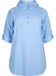 Tuniek met capuchon van katoen en linnen, Serenity