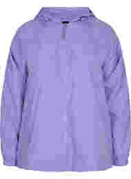Kort jack met capuchon en verstelbare onderkant, Paisley Purple