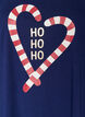 Nachthemd in biologisch katoen met kerstmotief, Blauw, Packshot image number 2