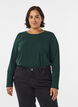 Basic jersey top met lange mouwen, Groen, Model image number 0