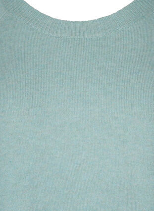 Gemêleerde gebreide blouse met knopen, Surf Spray Mel, Packshot image number 2
