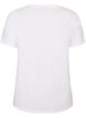T-shirt van biologisch katoen met decoratief motief, Wit, Packshot image number 1