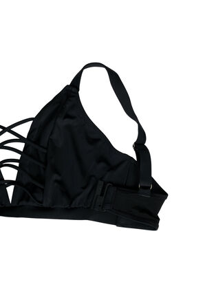 Bikinitop met stringdetail, Black, Packshot image number 3