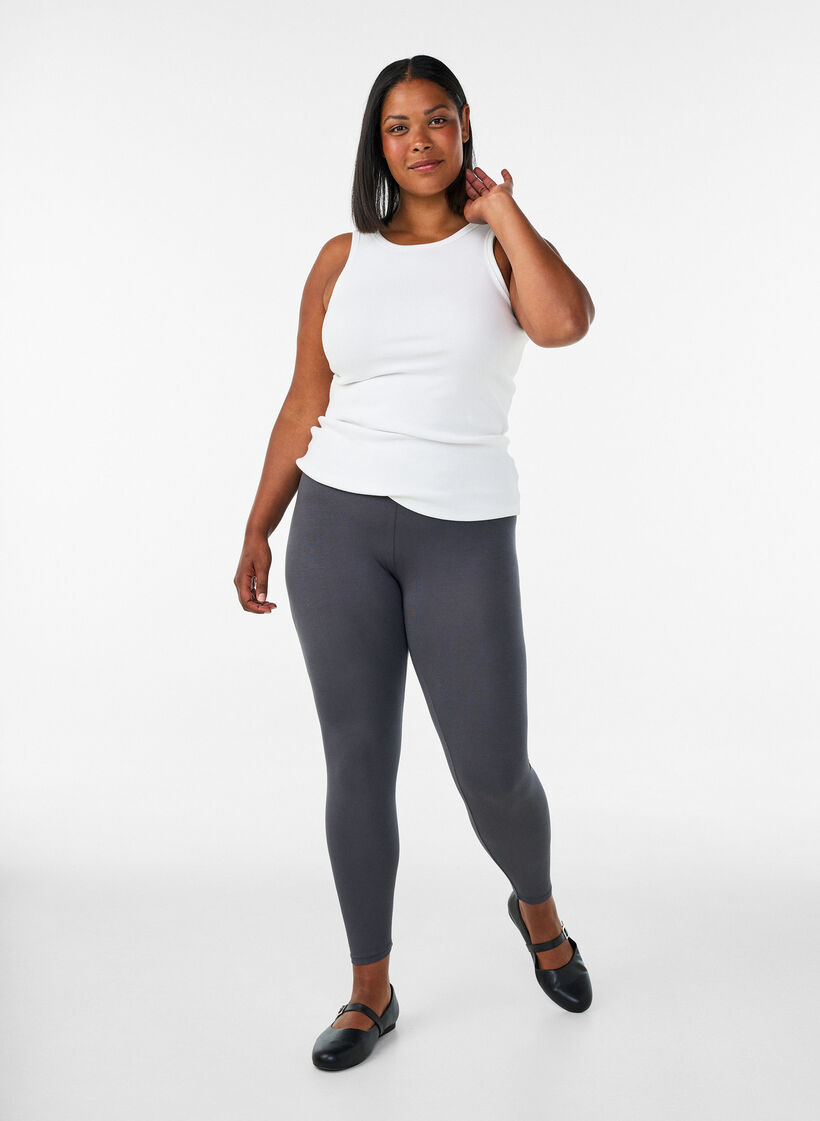 Basic legging in viscose, Grijs, Model image number 1
