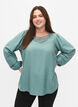 Blouse van viscose met gehaakt detail, Chinois Green, Model image number 0