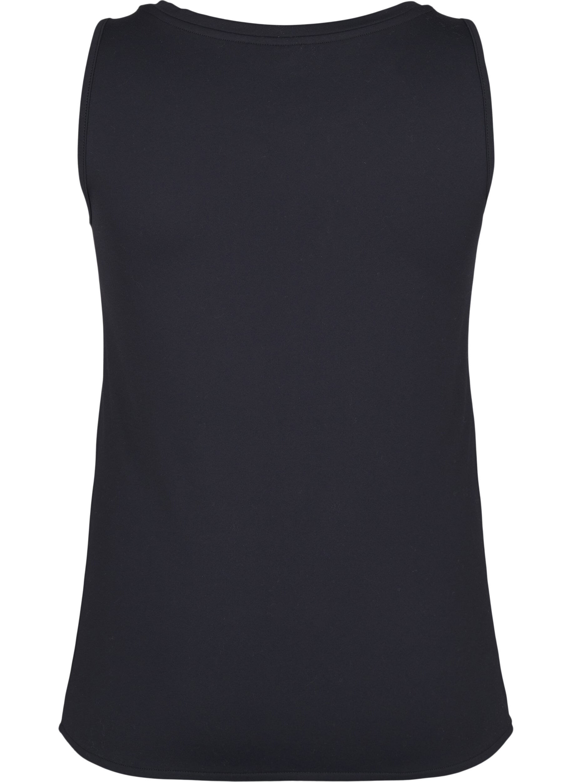 Zizzi Nauwsluitende trainingstop met silicone rand aan de binnenkant, Black, Packshot image number 1