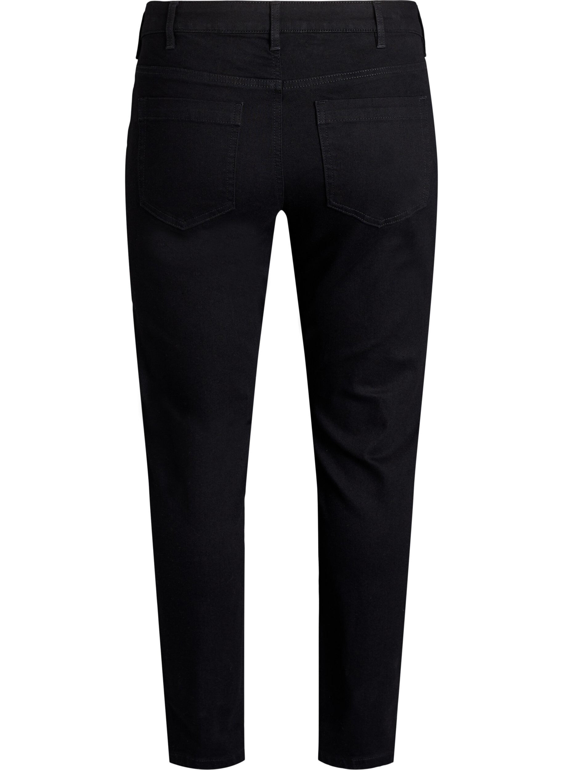 Zizzi Slim-fit Emily jeans met normale taille, Zwart, Packshot image number 1