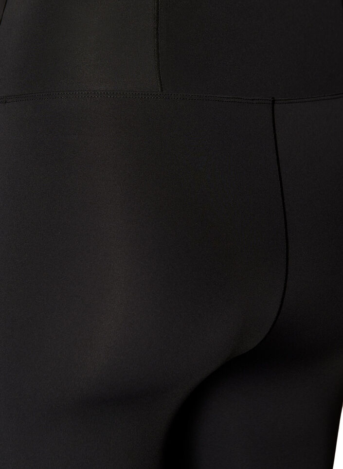 Trainingspanties met high waist en zak in de tailleband, Zwart, Packshot image number 3