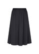 Losjes vallende midi rok, Black, Packshot image number 0