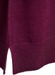 Korte gebreide jurk met raglanmouwen en een middennaad, Rood, Packshot image number 3