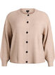 Vest van ribtricot met knopen, Beige, Packshot image number 0