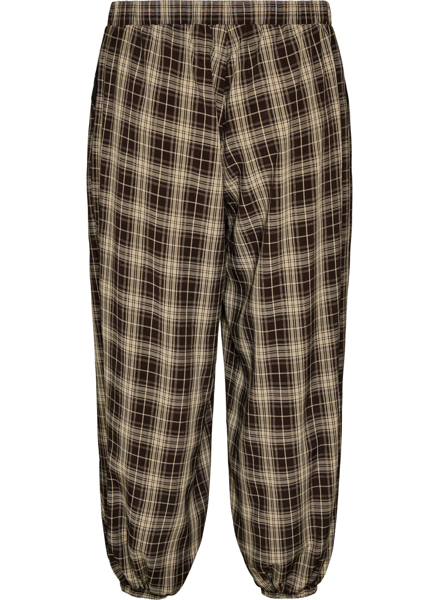 ZizziGeruite ballonbroek met hoge taille, Groen, Packshot image number 1