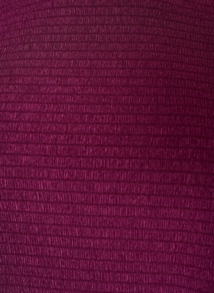 Blouse met structuur en golvende randen, Paars, Packshot image number 2