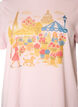 Organisch katoenen T-shirt met print aan de voorkant, Roze, Packshot image number 2