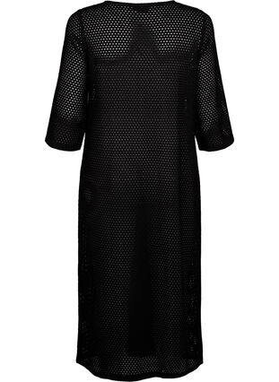 Kanten jurk met 3/4 mouwen, Black, Packshot image number 1