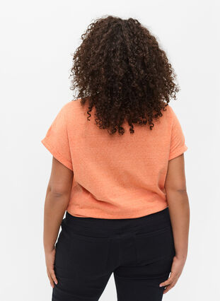 Gemêleerd t-shirt in katoen, Amberglow Melange, Model image number 1