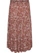 Lange rok met elastiek in de taille, Rood, Packshot image number 0