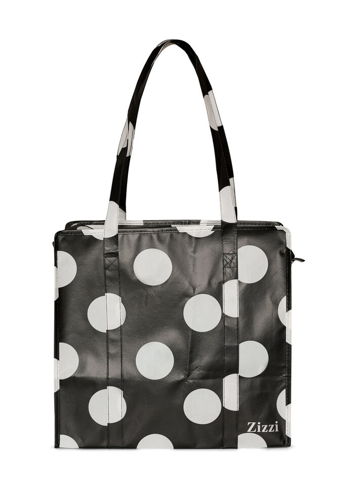 Shoppingtas met ritssluiting, Zwart, Packshot image number 1