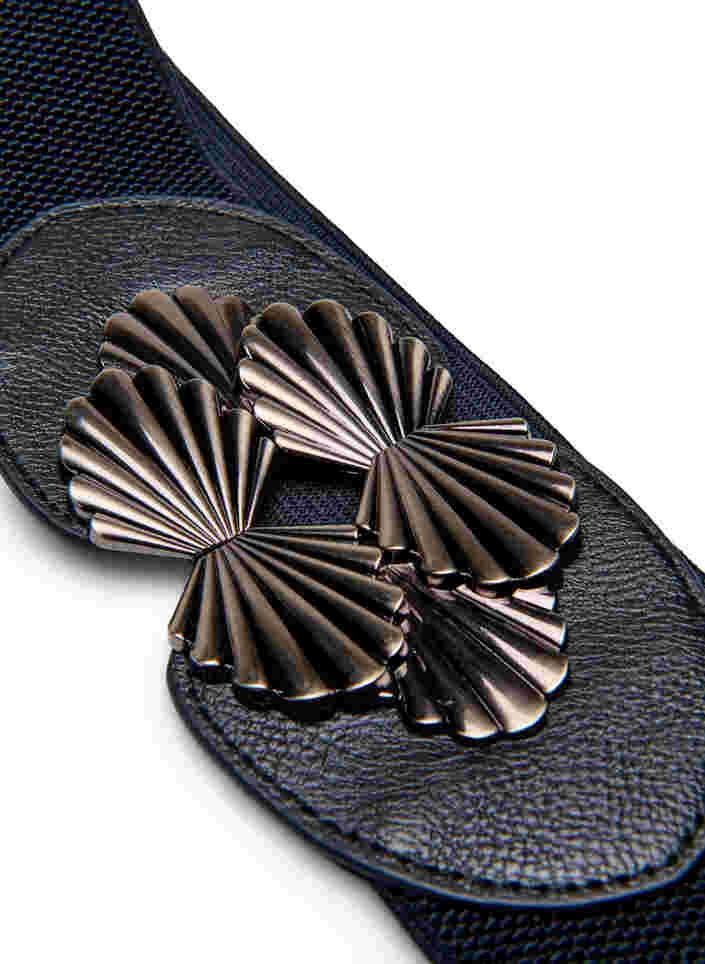 Taille riem met zilveren gesp, Black, Packshot image number 1