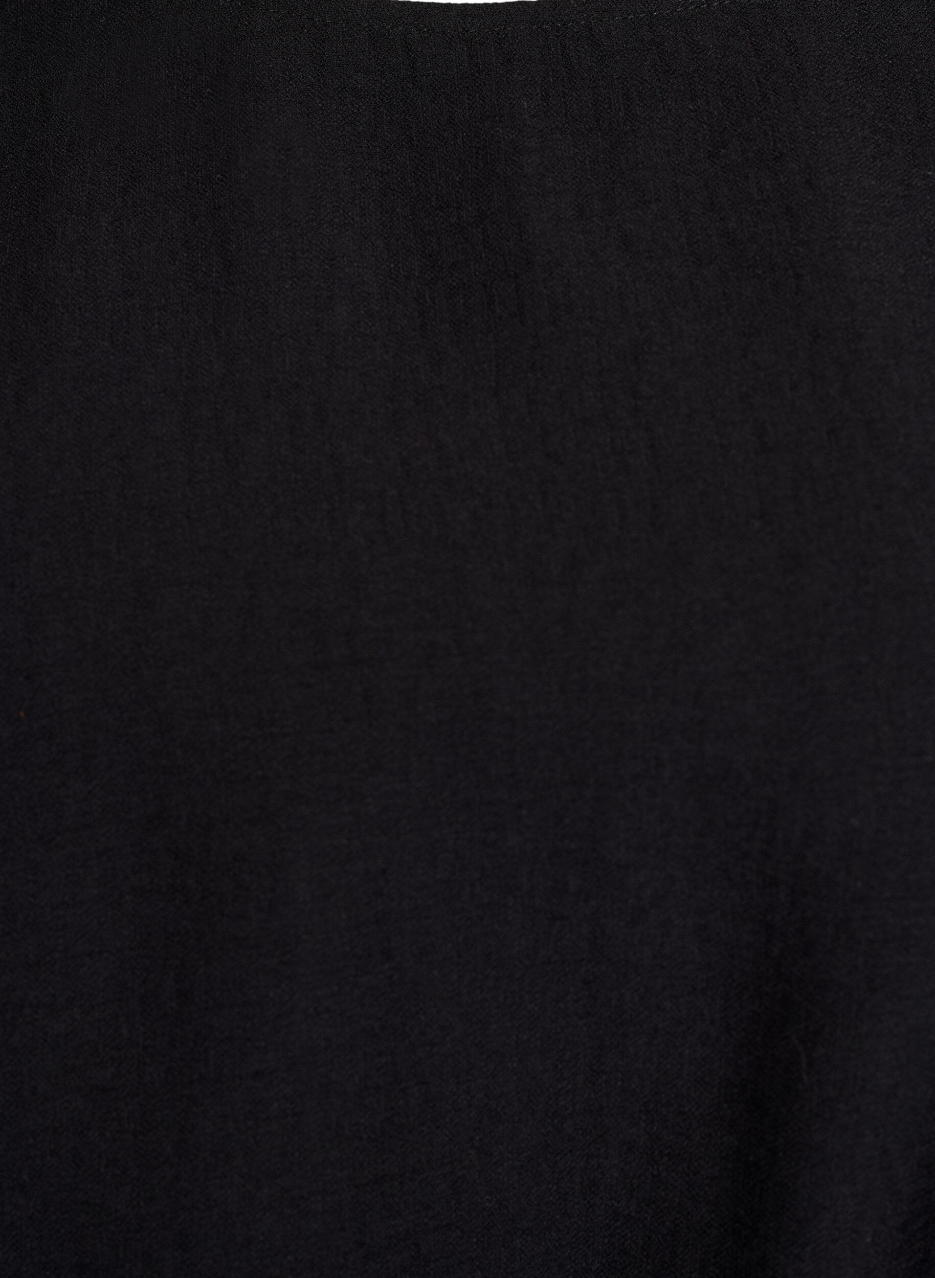 Zizzi Korte jurk met losse pasvorm en strikceintuur, Zwart, Packshot image number 2