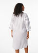 Gestreepte tuniek van linnen-viscose mix, White Stripe, Model image number 1