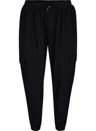Losse cargobroek van viscose, Black