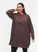 FLASH - Gestippelde tuniek met lange mouwen, Chicory Coffee AOP, Model image number 0