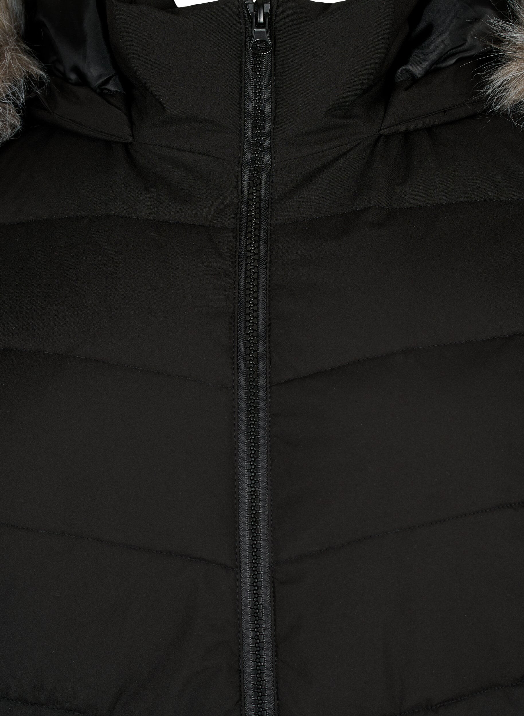 ZizziKort pufferjack met capuchon, Zwart, Packshot image number 2