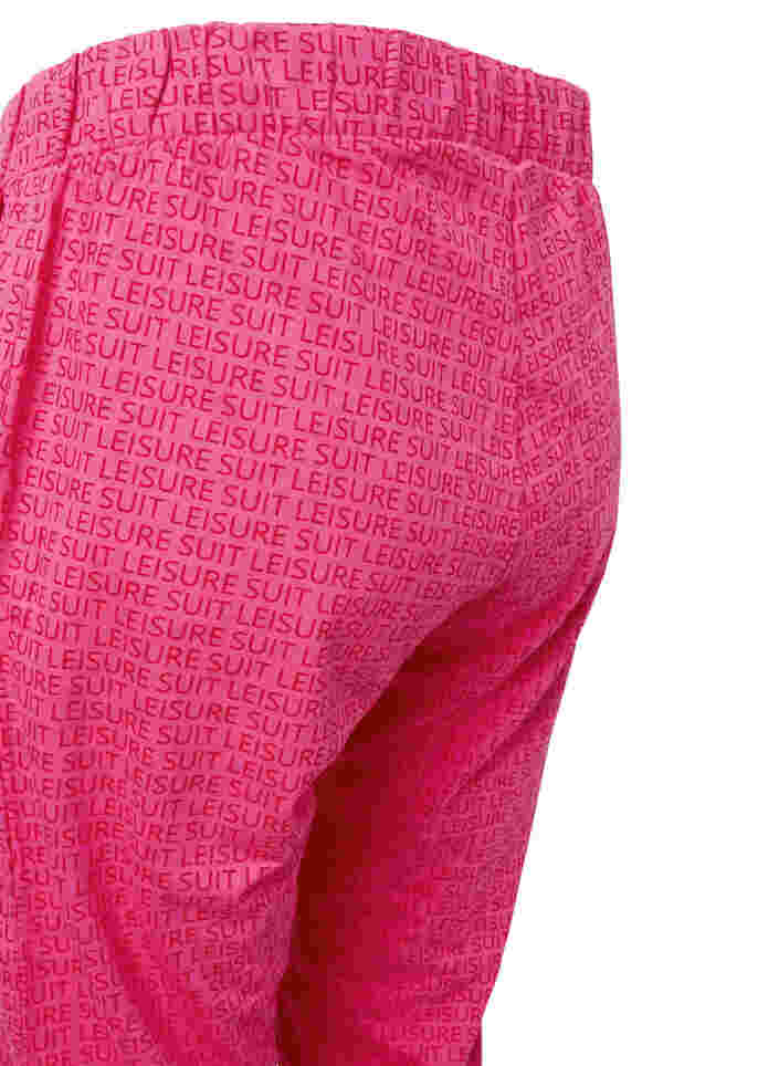 Sweatbroek met print en zakken, Hot Pink AOP, Packshot image number 3