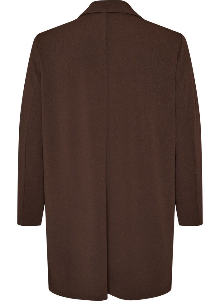 Lange jas met zakken, Bruin, Packshot image number 1