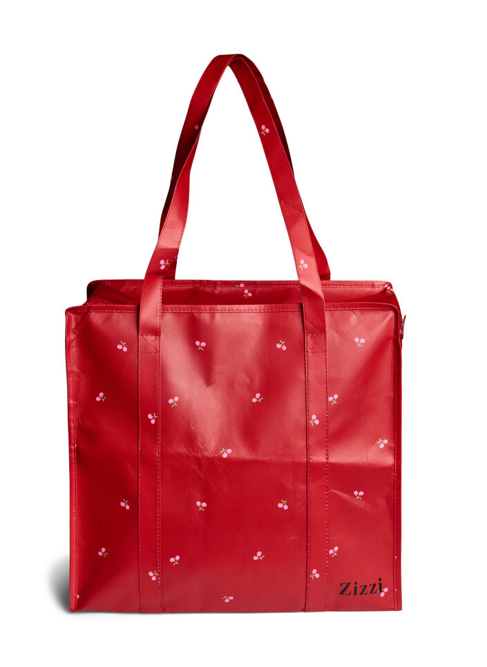 Shoppingtas met ritssluiting, Rood, Packshot image number 1