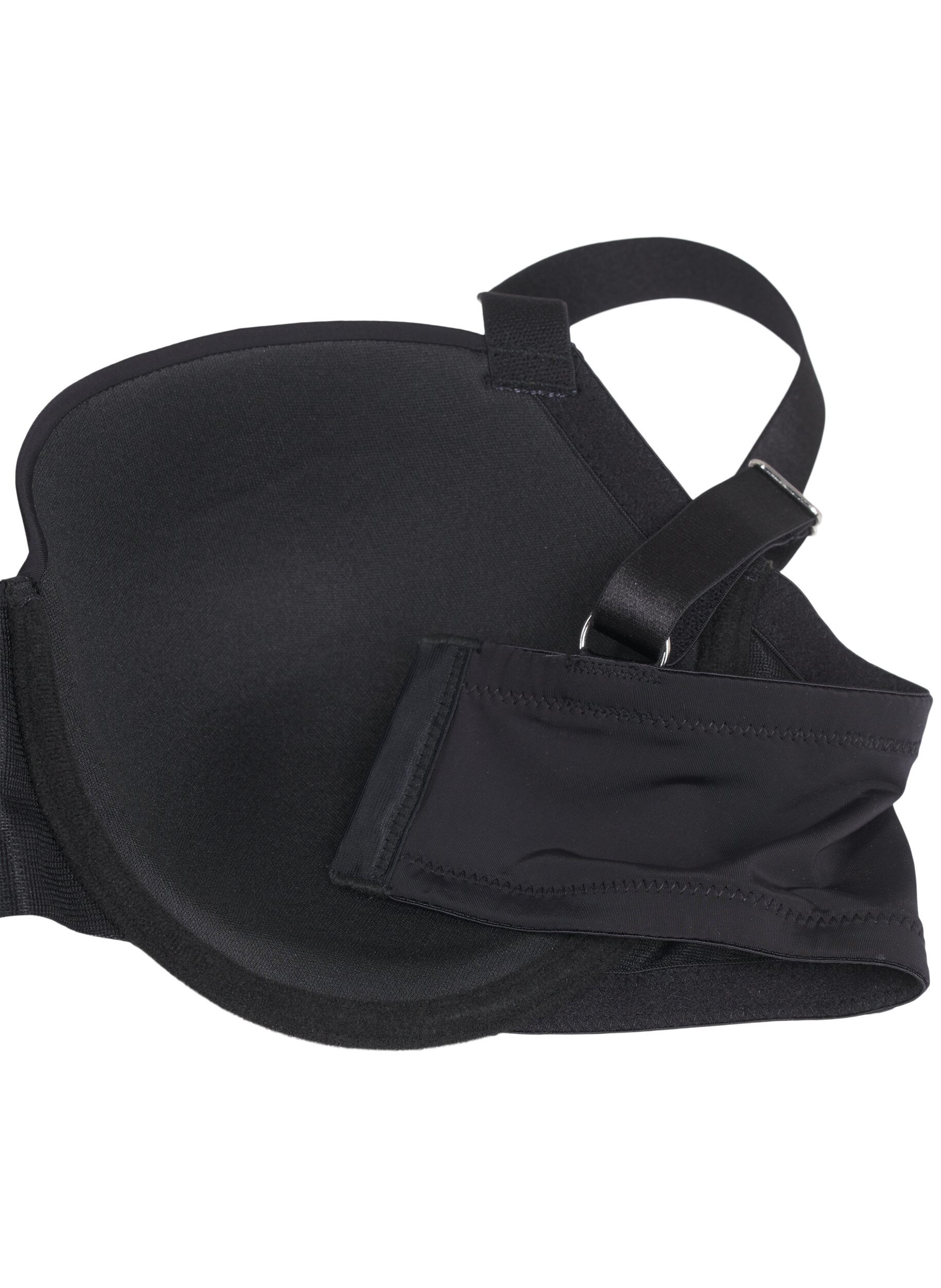 Zizzi Gevormde bh met sierstenen, Zwart, Packshot image number 2