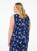 Top met print en V-hals, Blauw, Model image number 2