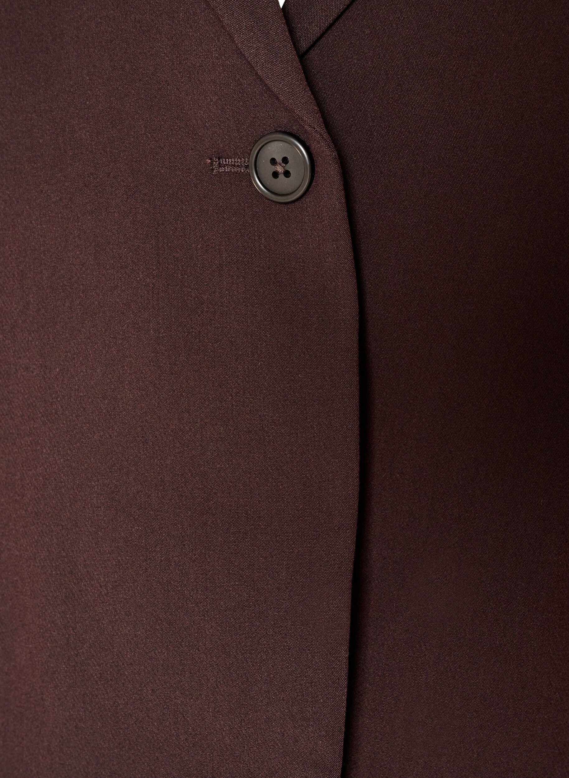 ZizziKlassieke blazer met een enkele knoopsluiting, Bruin, Packshot image number 2