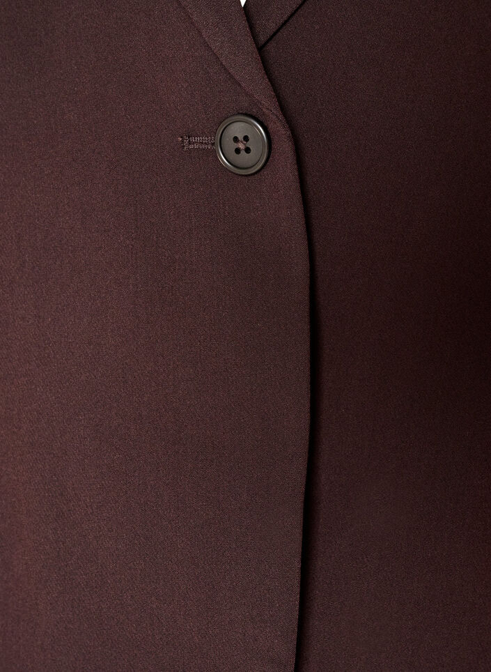 Klassieke blazer met een enkele knoopsluiting, Bruin, Packshot image number 2