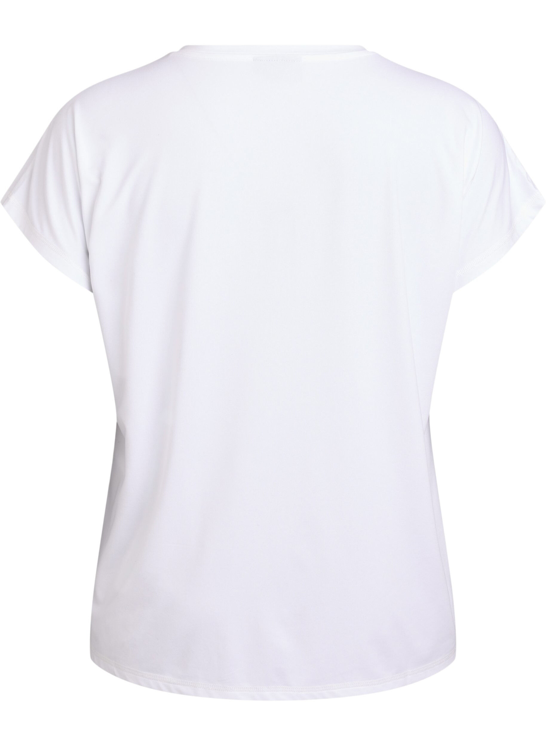 ZizziEffen gekleurd trainingsshirt, Wit, Packshot image number 1