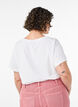 Katoenen T-shirt met print, Wit, Model image number 2
