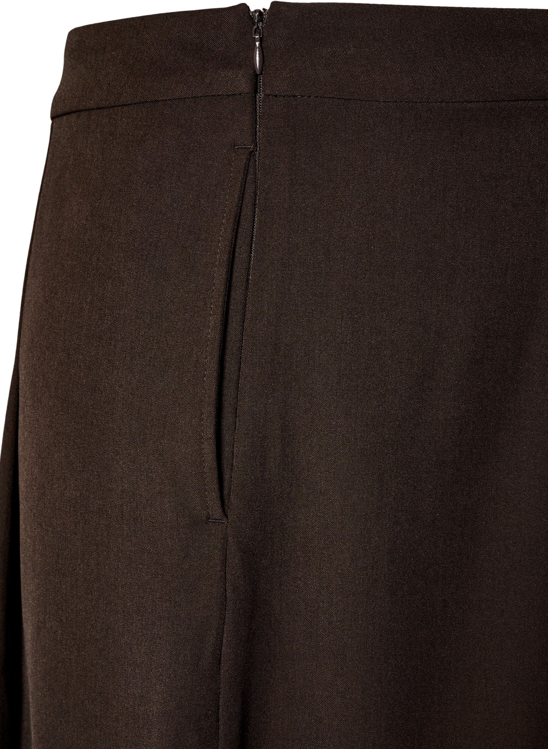 ZizziA-lijn rok tot de knie, Bruin, Packshot image number 3