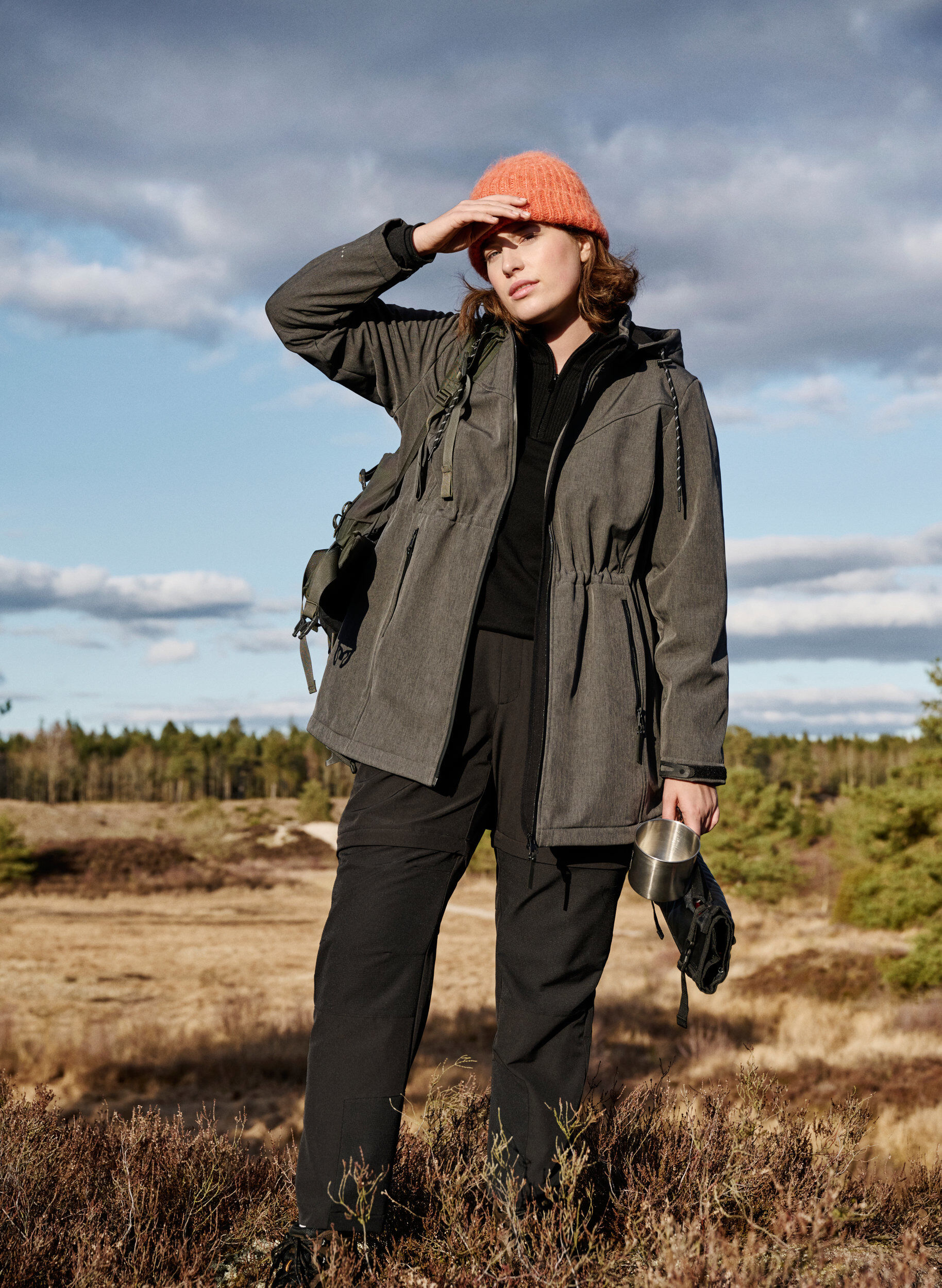 Zizzi 2 -in-1 wandelbroek, Black, Image image number 0