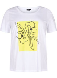 Katoenen T-shirt met motief, B. White w. Sulphur