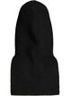 Ribgebreide balaclava met ritssluiting, Zwart, Packshot image number 1