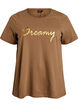 T-shirt met print, Bruin, Packshot image number 0
