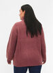 Gebreide trui met hoge hals en rits, Rood, Model image number 2