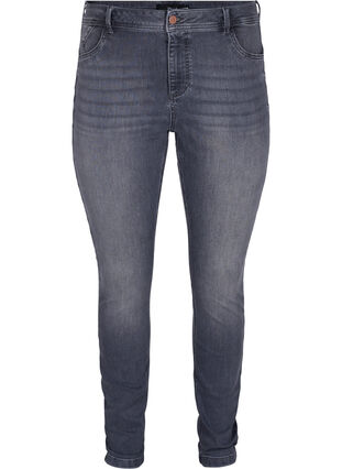 Extra slanke Amy jeans met hoge taille, Grey Denim, Packshot image number 0
