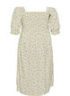 Gebloemde viscose zomerjurk, Wit, Packshot image number 1