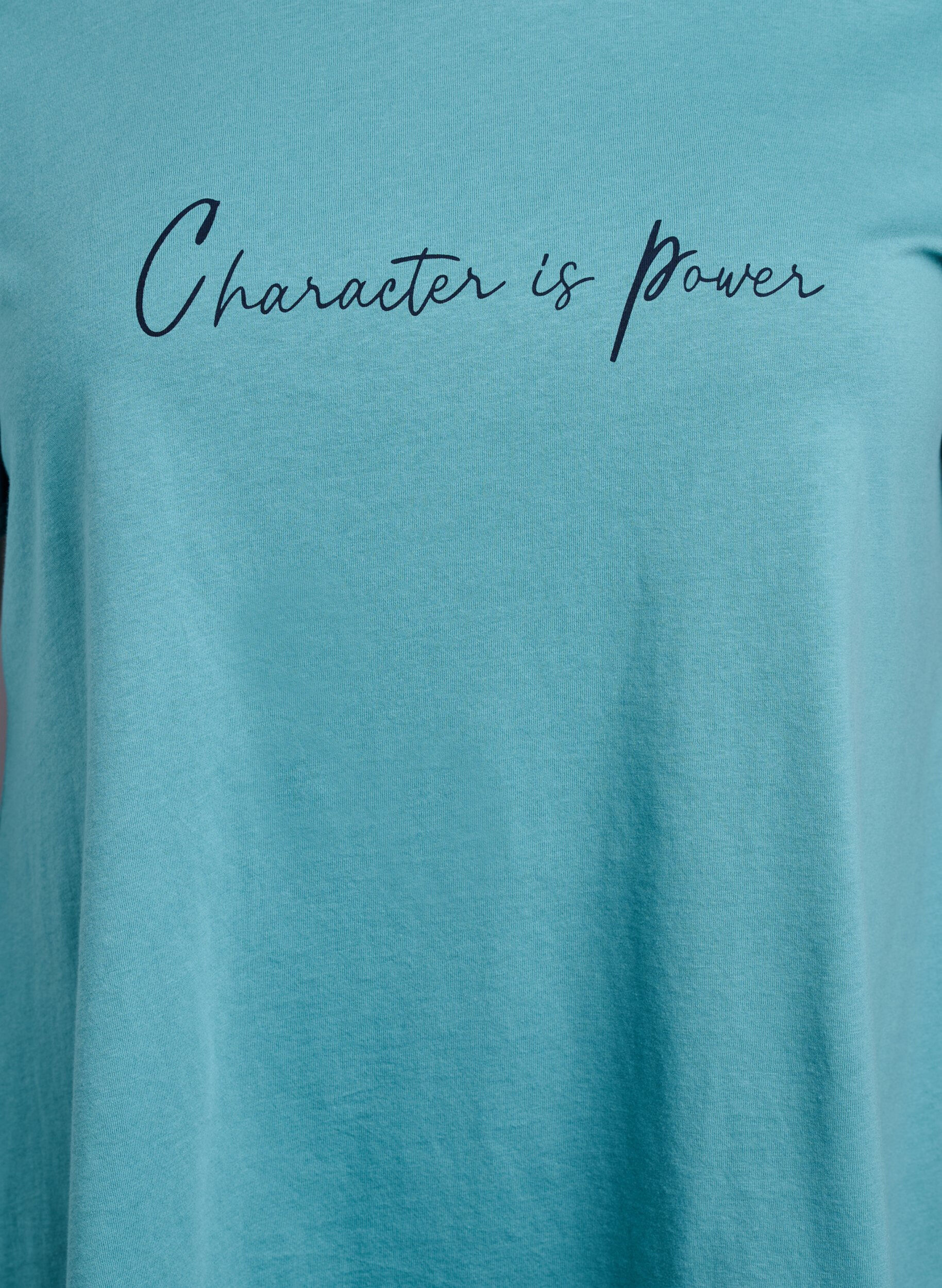 Zizzi T-shirt met ronde hals en A-lijn vorm, Groen, Packshot image number 2