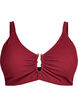 Bikinitop met textuur en goudkleurig detail, Rood, Packshot image number 0
